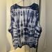 Pink Victoria's Secret Tops | Blue Tie Dye Sweatshirt | Color: Blue/White | Size: L