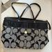 Coach Bags | Coach Signature Stripe Top Tote Shoulder Handbag 11691 | Color: Black/Gray | Size: Os