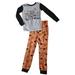 Disney Pajamas | Disney Black And Orange Boo Crew Long Sleeved Pajamas Boys Size 8 | Color: Black/Orange | Size: 8b