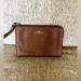 Coach Bags | Coach Pebbled Leather Corner Zip Wallet Wristlet | Color: Brown/Tan | Size: 6 1/4” (L) X 4” (H) X 1/2” (W)