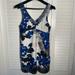 Free People Dresses | Free People Sleeveless Above Knee Embroidered V Neck Dress | Color: Blue/White | Size: Xs