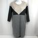 Madewell Dresses | Madewell Wool Blend Lined Sweater Dress Small Gray Geo Tilt Shift Color Block | Color: Gray | Size: S