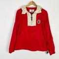 Coach Jackets & Coats | Coach Red & Cream Anorak Nylon Hooded Windbreaker Jacket | Color: Cream/Red | Size: Xs