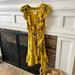 Anthropologie Dresses | Anthropologie Maeve Tie Waist Floral Sundress L | Color: Gold/Yellow | Size: L