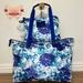 Coach Bags | Coach Floral Nylon Bag & Snap Pouch | Color: Blue | Size: Bag:18’l X 12’h X 7’w/Pouch:10’ L X 8’h