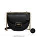 Coach Bags | Coach - Allie Leather Saddle Bag -$550 Retail | Color: Black/Gold | Size: Os