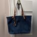 Michael Kors Bags | Canvas Michael Kors Navy Blue Medium Shoulder Bag | Color: Blue | Size: Os