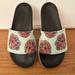 Adidas Shoes | Adidas Adilette Womens Tropical Flower Slide Sandals Size Us 9 Db0441 | Color: Black/Red/White | Size: 9