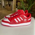 Adidas Shoes | Adidas Originals Forum Red And White Low Sneakers Size 11.5 | Color: Red | Size: 11.5