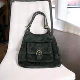 Coach Bags | Coach Black Purse Sateen Embossed Tote Bag Purse Handbag | Color: Black | Size: Os