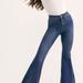 Free People Jeans | Free People Crvy High-Rise Lace Up Flare Jeans | Color: Blue | Size: 26