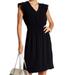 Kate Spade Dresses | Kate Spade New York | Black Fluid V-Neck Ruffle Sleeve Crepe Frill Dress 6 | Color: Black | Size: 6