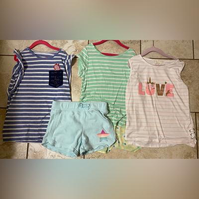 Jessica Simpson Shirts & Tops | Clothes Bundle Lot | 3 Shirts 1 Shorts | Girls Size Large 10/12i Jessica Simpson | Color: Blue/Green | Size: 12g