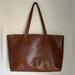 Dooney & Bourke Bags | Dooney & Bourke Florentine Leather Ashton Tote Handbag - Chestnut Brown | Color: Brown/Green | Size: Os