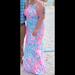 Lilly Pulitzer Dresses | Lilly Pulitzer-Margot Maxi Dress Size Xl | Color: Blue/Pink | Size: Xl