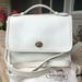 Coach Bags | Coach Vintage Court Satchel Rare White Bone Gold Crossbody Leather Handbag 9870 | Color: White | Size: Os
