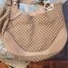 Gucci Bags | Gucci Cream Color Monogram Large Hobo | Color: Cream | Size: Os