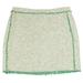 J. Crew Skirts | J Crew Size 4 Glimmer Tweed Fringe Mini Skirt Beige Green Silver | Color: Cream/Green | Size: 4