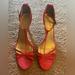 J. Crew Shoes | J.Crew Size 8m Red Satin Shoes 3” Heel - Euc | Color: Red | Size: 8