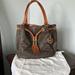 Michael Kors Bags | Michael Kors Large Jetset Tassel Logo Gathered Tote Handbag - Euc - Dark Brown | Color: Brown/Tan | Size: Os