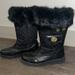 Coach Shoes | Coach Boots 6.5 Fur Leather Black Logo Warm Snow Winter Comfortable 6 1/2 | Color: Black | Size: 6.5