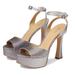 Michael Kors Shoes | Michael Michael Kors Jenson Platform Sandal | Color: Gray/Silver | Size: 10