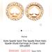 Kate Spade Jewelry | Ksny Gold Tone Spot The Spade Pav Halo Spade Studs | Color: Gold/Silver | Size: Os