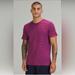 Lululemon Athletica Shirts | Lululemon Metal Vent Breathe Short Sleeve Shirt In Petrol Purple/Autumn Red Szxl | Color: Purple/Red | Size: Xl