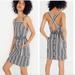 Madewell Dresses | Madewell Dresses Madewell Apron Mini Dress In Evelyn Stripe Size 6 | Color: Black/Gray | Size: 6