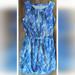 Athleta Dresses | Athleta - Shades Of Blue Sleeveless Rincon Dress - Women's Size 8 W/ Cinch Waist | Color: Blue/White | Size: 8