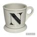 Anthropologie Dining | Anthropologie White/Black Monogram Mug - Retro Shaving Style Initial Letter “N” | Color: Black/White | Size: Os