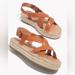 Madewell Shoes | Madewell The Malia Espadrille Sandal Size 8.5 | Color: Brown/Cream | Size: 8.5