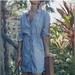 Athleta Dresses | Athleta Stellar Long Sleeve Shirt Dress | Color: Blue | Size: S