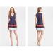 Kate Spade Dresses | Kate Spade New York Dress Blue Sawyer Belted Stripe Sleeveless Fit & Flare Sz 0 | Color: Blue | Size: 0