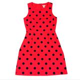 J. Crew Dresses | J. Crew Red And Blue Polka Dot Sleeveless Dress | Color: Blue/Red | Size: 4