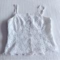 Lilly Pulitzer Tops | Lily Pulitzer White Cotton Eyelet Button Down Bustier Style Top | Color: White | Size: 8