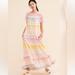 Anthropologie Dresses | Anthropologie Striped Merida Tiered Maxi Dress Nwt | Color: Pink/Yellow | Size: 1x