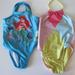 Disney Swim | Bundle Of 2 Girl's Toddler 1 Piece Bathing Swim Suits Size 3t Guc | Color: Blue/Pink | Size: 3tg