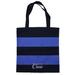 J. Crew Bags | J. Crew Vip Black & Dark Periwinkle Blue Striped Canvas Rugby Tote Bag | Color: Black/Blue | Size: Os