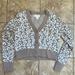 Jessica Simpson Sweaters | Leopard Print Cropped Cardigan | Color: Cream/Tan | Size: Xs