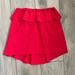 Free People Tops | Free People Intimately Red Flounce Ruffle Crop Tube Top Strapless Women’s Size S | Color: Red | Size: S