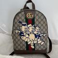 Gucci Bags | Gucci Disney Three Little Pigs Ophidia Backpack Gg | Color: Tan | Size: Os