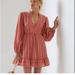 Anthropologie Dresses | Anthropologie Dresses Forever That Girl Eyelet Mini Dress Nwt Medium | Color: Pink | Size: M