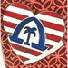Disney Jewelry | Disney Aulani Resort And Spa Hawaii Lapel Pin Est 2011 Americana Heart Palm Tree | Color: Red/White | Size: Os