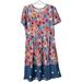 Lularoe Dresses | Lularoe Amelia Daisy Dress Size Xl | Color: Blue | Size: Xl