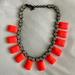 J. Crew Jewelry | Jcrew Fluorescent Orange And Crystal Necklace | Color: Orange | Size: Os
