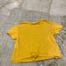 Zara Shirts & Tops | - - Zara Girl's Mustard Yellow Top, Size 10/12, Cropped Tee, Doesn't Look | Color: Yellow | Size: 10/12