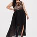 Torrid Dresses | Black Lace & Chiffon Maxi Dress | Color: Black/Tan | Size: 18