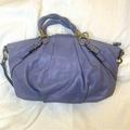Coach Bags | Coach Sophia Madison Leather Women's Shimmer Soft Slate Pleated Satchel | Color: Blue | Size: Os