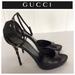 Gucci Shoes | Gucci Black Leather Bamboo Heels Size 39 | Color: Black | Size: 39